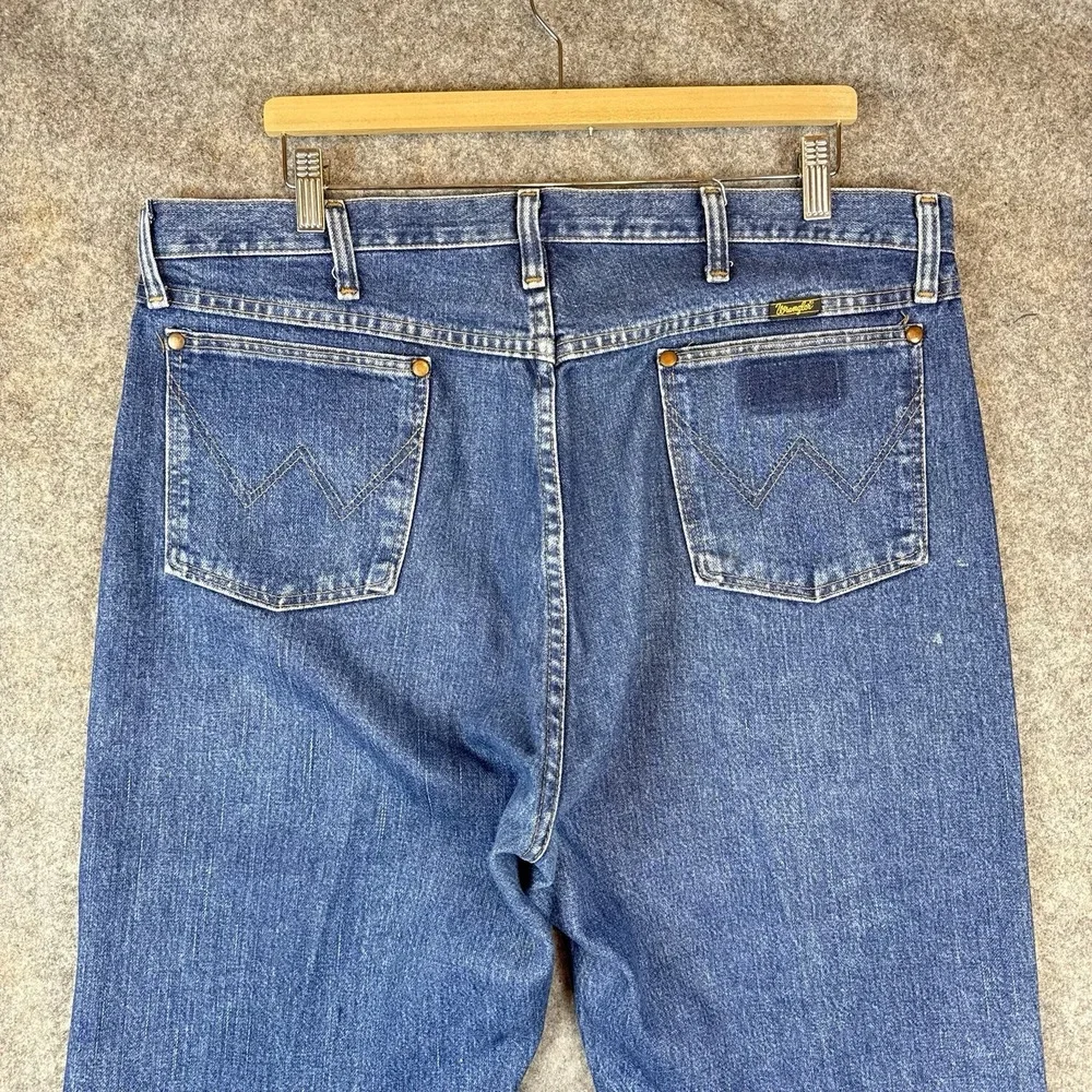 Vintage Wrangler Jeans Mens 38x37 Blue 13MWZ Cowboy Cut Western Rodeo